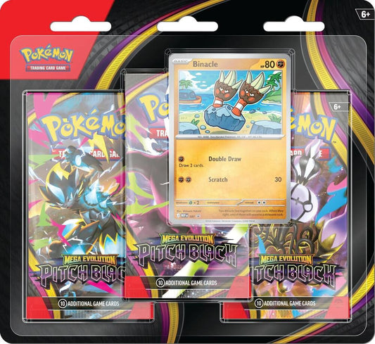 Binacle Pitch Black 3-Pack Blister