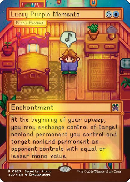 Secret Lair x Stardew Valley - Moonlight Jellies Prismatic Shard Foil Bundle + Lucky Purple