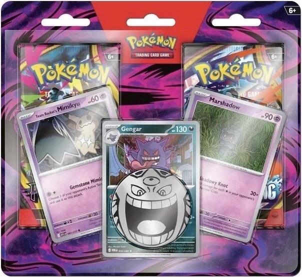 Gengar, Marshadow, & Team Rocket's Mimikyu 2-Pack Blister Pack