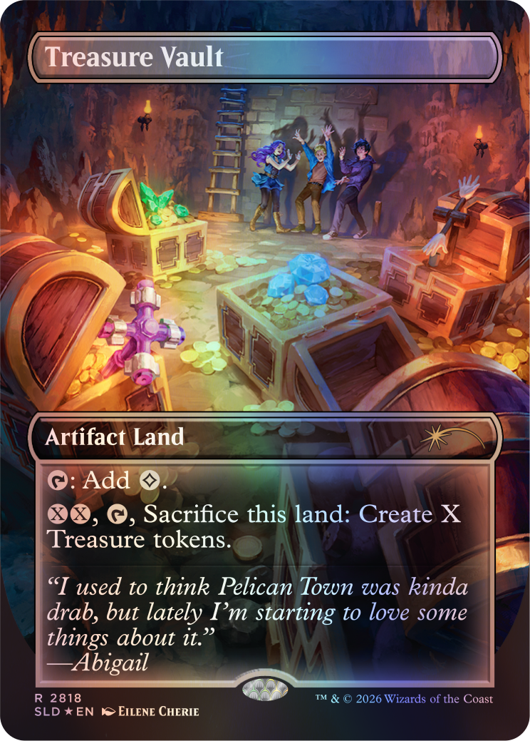 Secret Lair x Stardew Valley - Moonlight Jellies Prismatic Shard Foil Bundle + Lucky Purple