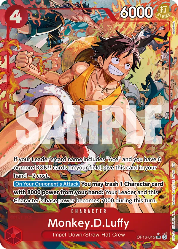 One Piece THE TIME OF BATTLE [OP-16] Sleeved Booster Pack