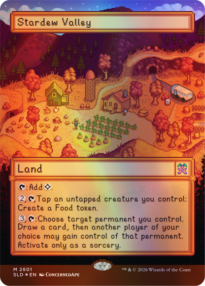 Secret Lair x Stardew Valley - Moonlight Jellies Prismatic Shard Foil Bundle + Lucky Purple